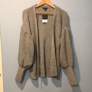 Topshop H. Grey balloon slv cardigan